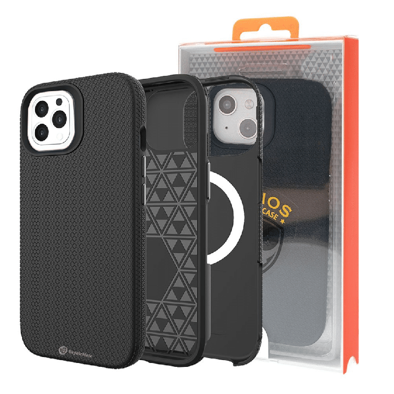 iPhone 16 Pro Max Compatible Case Cover With Shockproof Rugged And Compatible With MagSafe Technology - Black