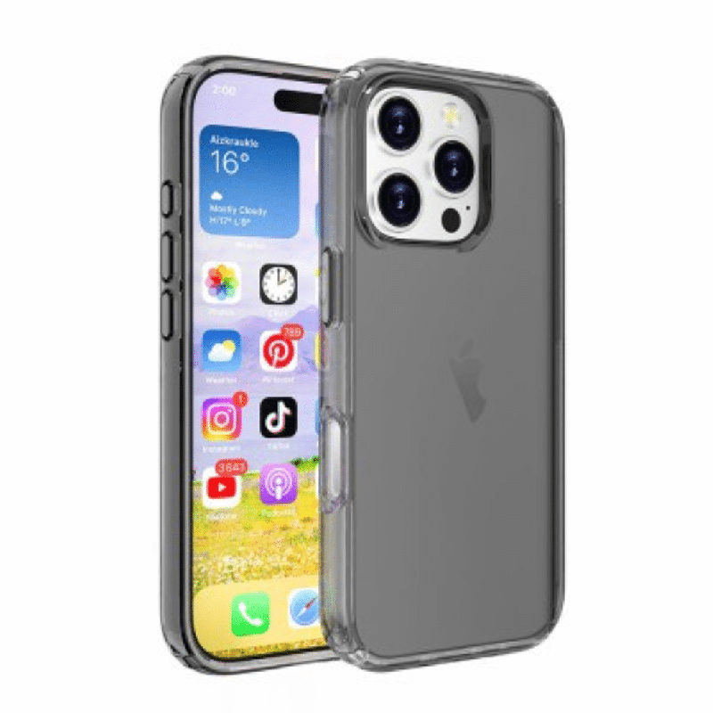 iPhone 16 Pro Compatible Case Cover With Shockproof Ultimate Cover - Clear Black