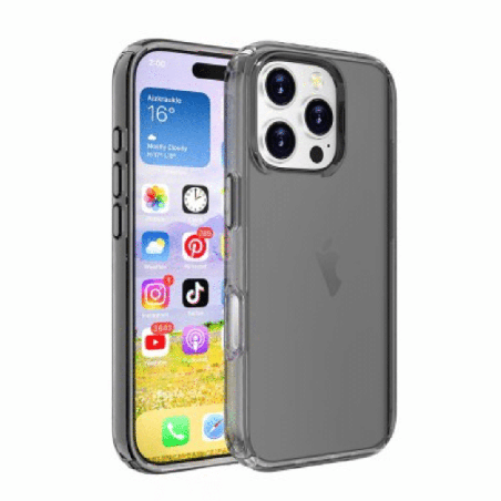 iPhone 16 Pro Compatible Case Cover With Shockproof Ultimate Cover - Clear Black