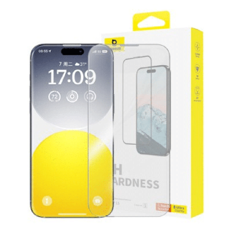 iPhone 16 Compatible Screen Protector with Full-Coverage HD Tempered Glass