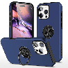 iPhone 16 Pro Compatible Case Cover With Shockproof Magnetic Ring Holder - Navy