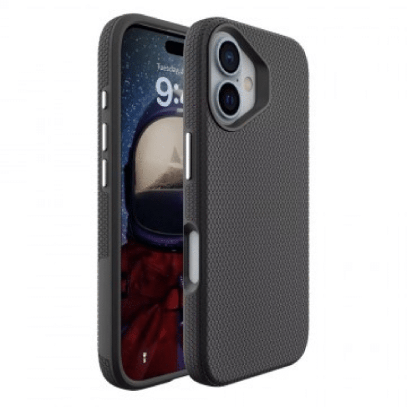 iPhone 16 Plus Compatible Case Cover With Shockproof Rugged And Compatible With Magsafe Technology - Black