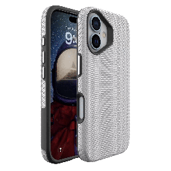 iPhone 16 Plus Compatible Case Cover With Shockproof Rugged And Compatible With Magsafe Technology - Silver