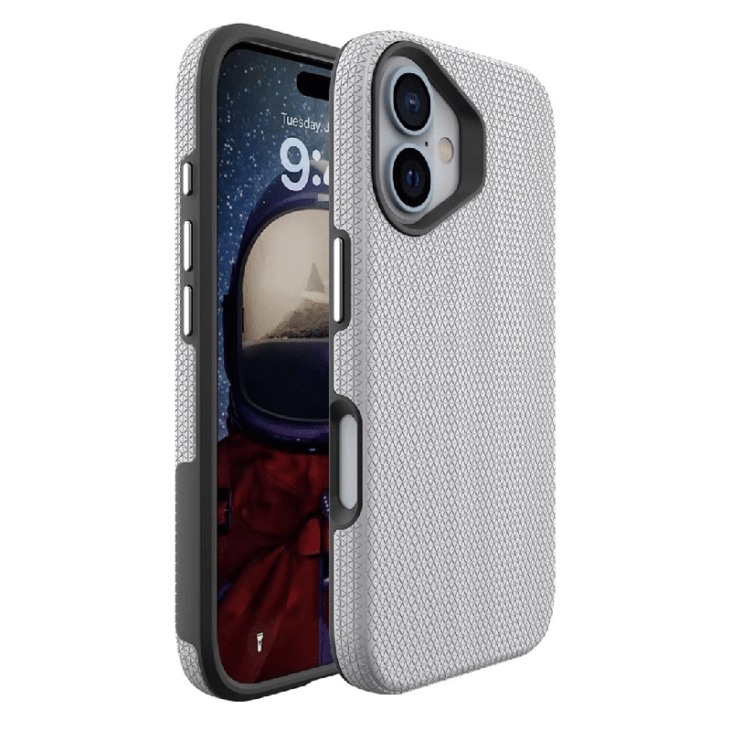 iPhone 16 Plus Compatible Case Cover With Shockproof Rugged And Compatible With Magsafe Technology - Silver