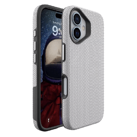iPhone 16 Plus Compatible Case Cover With Shockproof Rugged And Compatible With Magsafe Technology - Silver