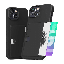 iPhone 16 Plus Compatible Case Cover With Goospery Rail 2 Card - Black