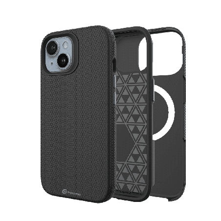 iPhone 16 Plus Compatible Case Cover With Shockproof Rugged And Compatible With Magsafe Technology - Black
