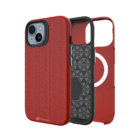 iPhone 16 Plus Compatible Case Cover With Shockproof Rugged And Compatible With Magsafe Technology - Red