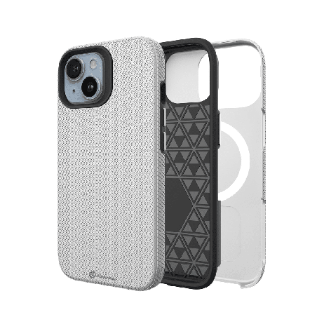 iPhone 16 Plus Compatible Case Cover With Shockproof Rugged And Compatible With Magsafe Technology - Silver