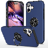 iPhone 16 Plus Compatible Case Cover With Shockproof Magnetic Ring Holder - Navy