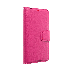 iPhone 16 Compatible Case Cover With PU Flip Leather Wallet - HotPink