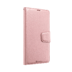 iPhone 16 Compatible Case Cover With PU Flip Leather Wallet - Rose Gold