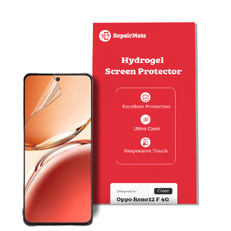 Oppo Reno 12F 4G Compatible Premium Hydrogel Screen Protector With Full Coverage Ultra HD