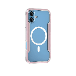 iPhone 16 Plus Compatible Case Cover With Shockproof Heavy Duty Armor And Compatible With MagSafe Technology - Rose Gold