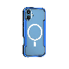 iPhone 16 Compatible Case Cover With Shockproof Heavy Duty Armor And Compatible With MagSafe Technology - Blue