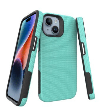 iPhone 15 Durable Rugged Case Cover: Lightweight, Flexible & Strong, Heavy-Duty Shockproof protection - Mint