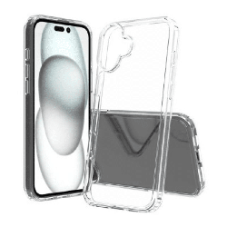iPhone 16 Plus Compatible High Quality Acrylic and TPU Hybrid Transparent Case