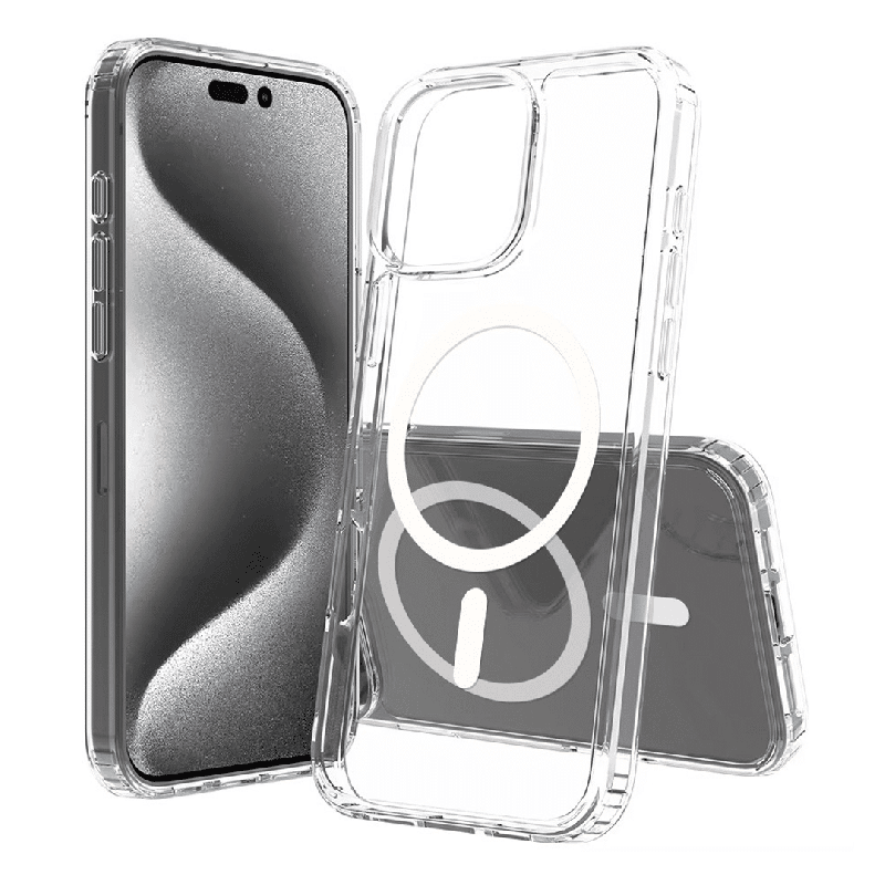iPhone 16 Pro Max Compatible Case Cover With High Quality Acrylic + TPU Hybrid Transparent And Compatible With MagSafe Technolog