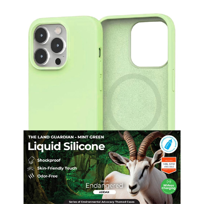 iPhone 16 Soft Liquid Silicone Case Cover Non-Toxic, Anti-Stains, Drop-Proof With MagSafe Compatibility - Mint