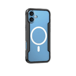 iPhone 16 Plus Compatible Case Cover With Shockproof Heavy Duty Armor And Compatible With Magsafe Technology - Black