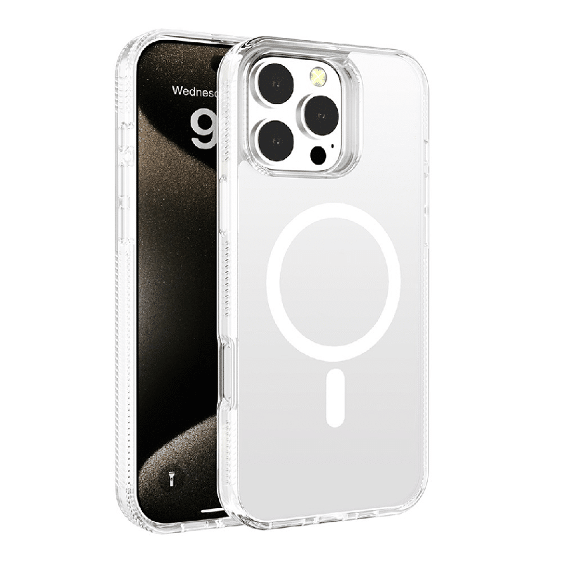 iPhone 16 Plus Compatible Frosted Matte Shockproof Case Cover with MagSafe Technology