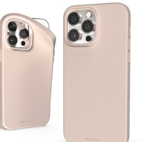iPhone 16 Pro Max Compatible Case Cover With Soft Feeling Jelly And Stylish Design - Pink sand