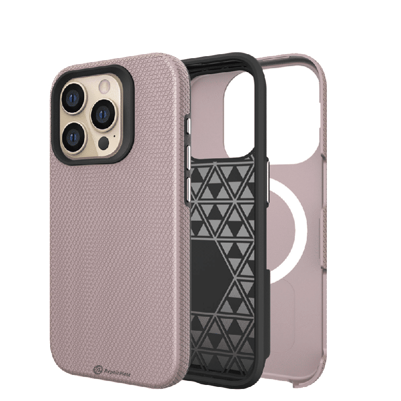 iPhone 16 Pro Max Compatible Case Cover With Shockproof Rugged And Compatible With MagSafe Technology - Rose Gold