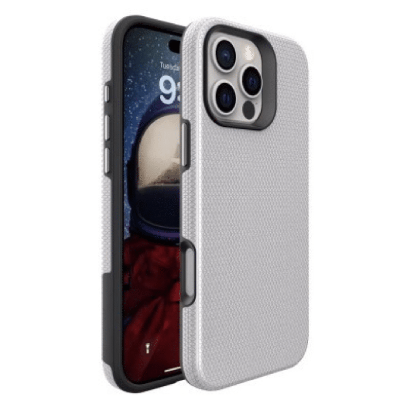 iPhone 16 Pro Max Compatible Case Cover With Shockproof Rugged And Compatible With MagSafe Technology - Silver