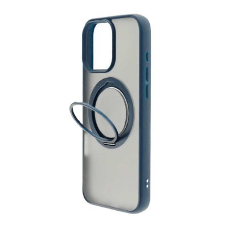 iPhone 16 Compatible Case Cover With 360° Rotation Stand Magnetic Matte And Compatible With MagSafe Technology - Navy