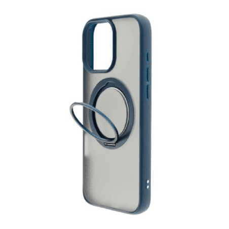iPhone 16 Compatible Case Cover With 360° Rotation Stand Magnetic Matte And Compatible With MagSafe Technology - Navy