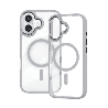 iPhone 16 Compatible Case Cover With Shockproof Metal Camera Lens Transparent Protection And Compatible With Magsafe Technology 
