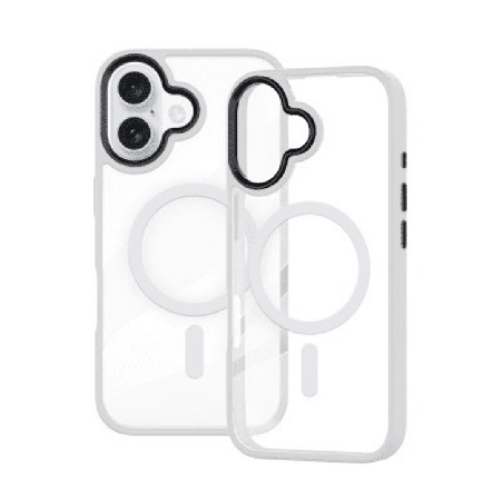 iPhone 16 Compatible Case Cover With Shockproof Metal Camera Lens Transparent Protection And Compatible With Magsafe Technology 