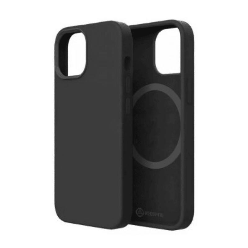 iPhone 16 Plus Soft Liquid Silicone Case Cover: Non-Toxic, Anti-Stains, Drop-Proof With MagSafe Compatibility - Black