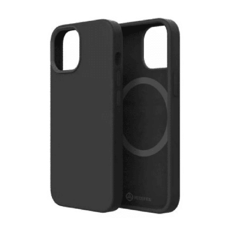 iPhone 16 Plus Soft Liquid Silicone Case Cover: Non-Toxic, Anti-Stains, Drop-Proof With MagSafe Compatibility - Black