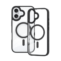 iPhone 16 Plus Compatible Case Cover With Shockproof Metal Camera Lens Transparent Protection And Compatible With Magsafe Techno