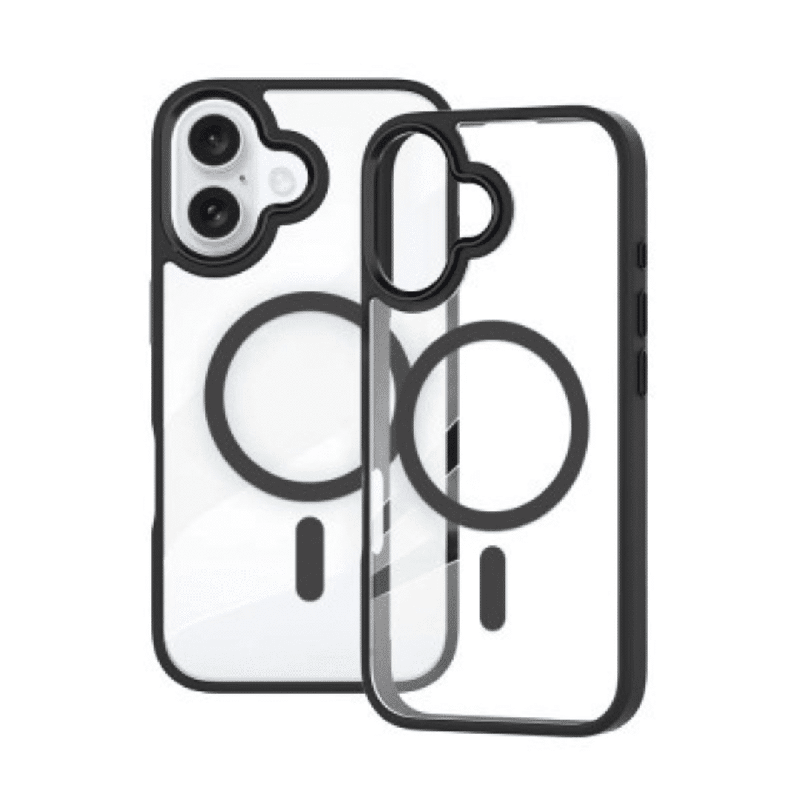 iPhone 16 Plus Compatible Case Cover With Shockproof Metal Camera Lens Transparent Protection And Compatible With Magsafe Techno