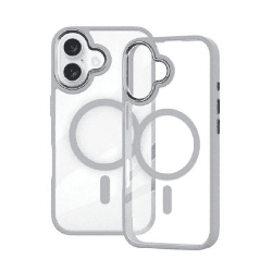 iPhone 16 Plus Compatible Case Cover With Shockproof Metal Camera Lens Transparent Protection And Compatible With Magsafe Techno