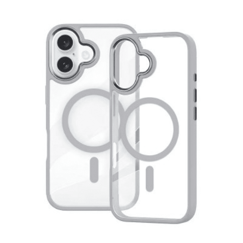 iPhone 16 Plus Compatible Case Cover With Shockproof Metal Camera Lens Transparent Protection And Compatible With Magsafe Techno