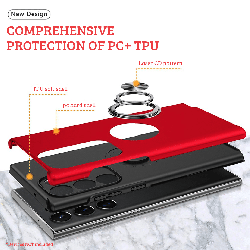 Magnetic Ring Holder Shockproof Cover Case for Samsung Galaxy