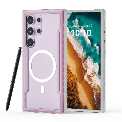 Samsung Galaxy S24 Ultra Compatible Case Cover With Shockproof Heavy Duty Armor And Compatible With MagSafe Technology - Rose Go