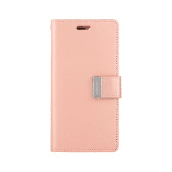 iPhone 16 Plus Compatible Case Cover With Premium Rich Diary - Rose Gold