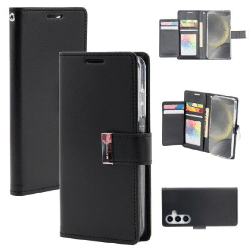Samsung Galaxy S24 Plus Compatible Case Cover With Premium Rich Diary - Black