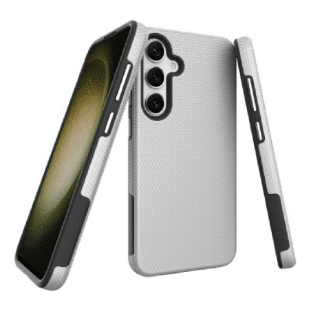 Samsung Galaxy S24 Plus Compatible Case Cover With Shockproof Rugged - Silver