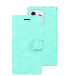 iPhone 16 Plus PU Leather Shock Absorption Flip Wallet Case Cover with Full Front Cover & Metal Snap-On Fastener, Multiple Card 