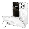 iPhone 16 Pro Compatible Case Cover With Lens Flip Stand Transparent And Compatible With MagSafe Technology - White