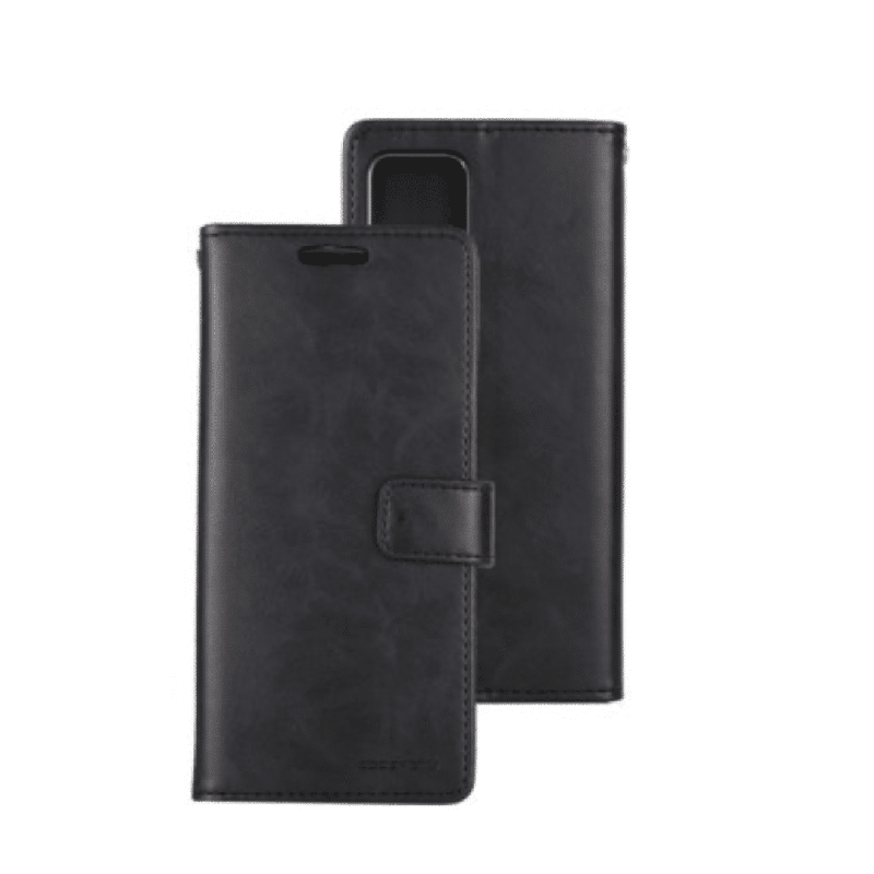 iPhone 16 Plus Compatible Case Cover With Blue Moon Diary And Compatible With Magsafe Technology - Black