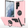 Samsung Galaxy S23 Ultra Compatibility Case Cover With Shockproof Magnetic Ring Holder Case - Pink