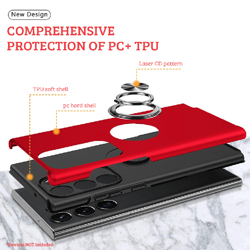 Magnetic Ring Holder Shockproof Cover Case for Samsung Galaxy