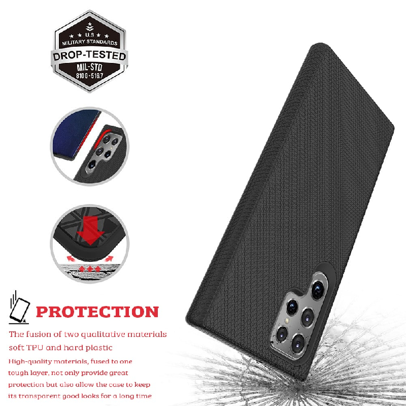 Samsung Galaxy S23 Ultra Compatible Case Cover With Shockproof Rugged - Silver-2