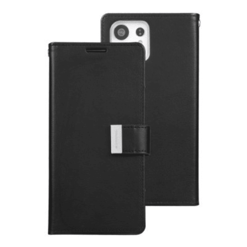 Samsung Galaxy S23 Ultra Compatible Case Cover With Premium Rich Diary - Black